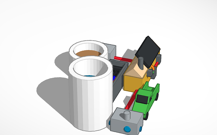 3D design Water Treatment Plant - Tinkercad