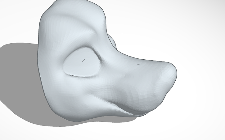 3D design foam fox fursuit head base - Tinkercad
