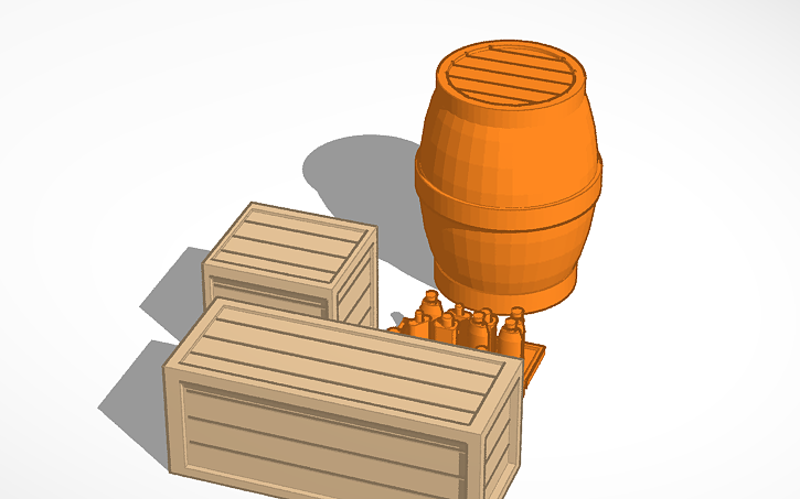 3D design wagon accessories - Tinkercad