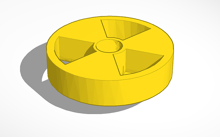 3D design Radiation Symbol Cherry MX Keycap - Tinkercad