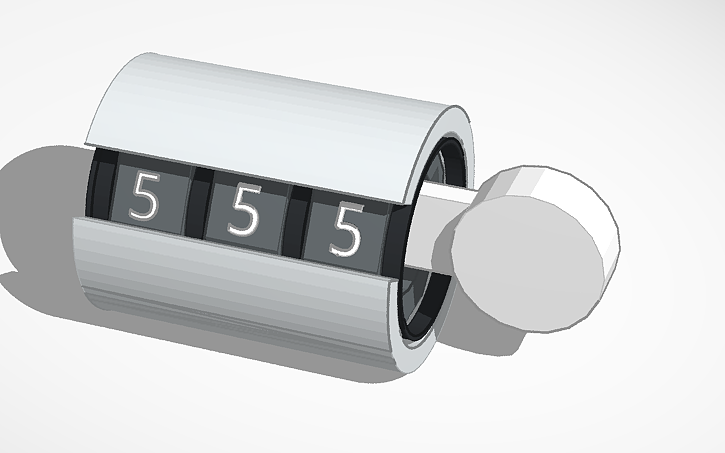 customizable combination lock in javascript - Images... 3D design Three-digit Combination lock (Interactive) - Tinkercad