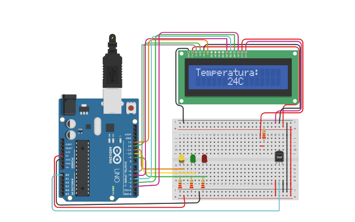 Circuit design Sensor De Temperatura LCD Con Arduino Y Tinkercard ...