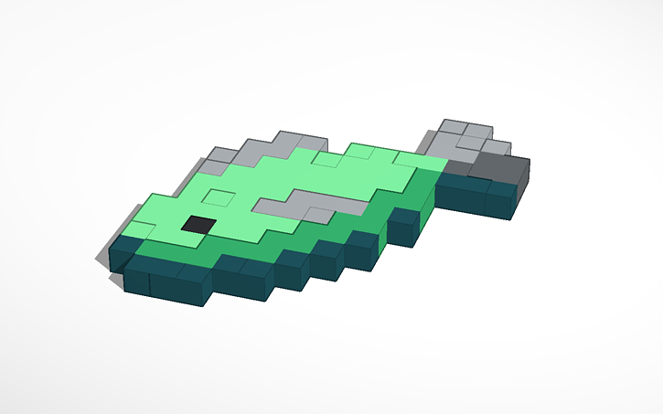 3D design Minecraft fish - Tinkercad