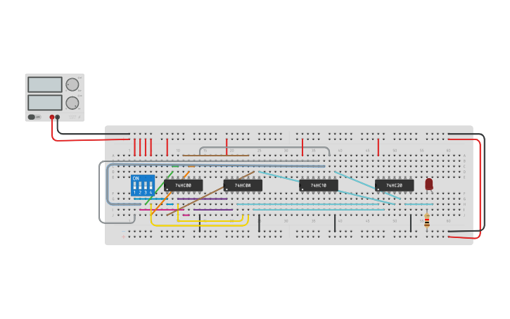 Circuit design k map minimisation - Tinkercad