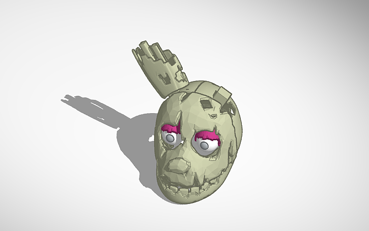 3D design Springtrap’s head - Tinkercad