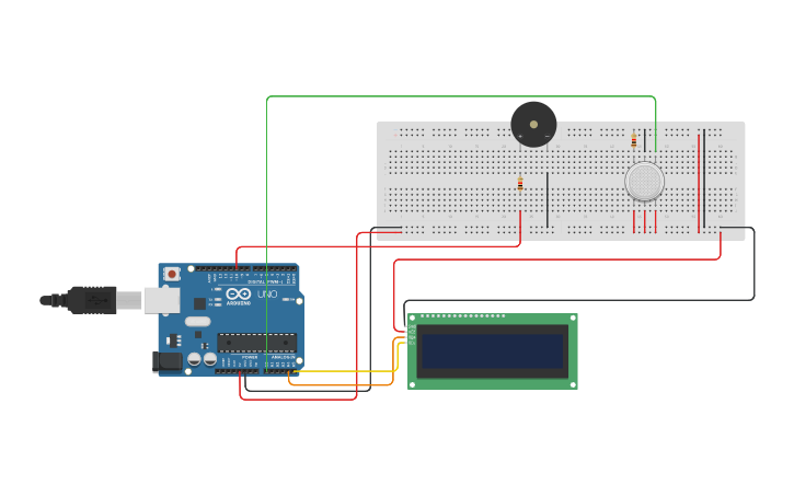 Circuit design PENDETEKSI FLAMABLE GAS DENGAN SENSOR GAS OUTPUT LCD DAN ...