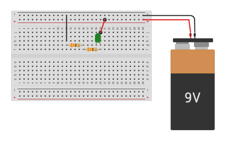 Circuit design Series and Parallel - Tinkercad