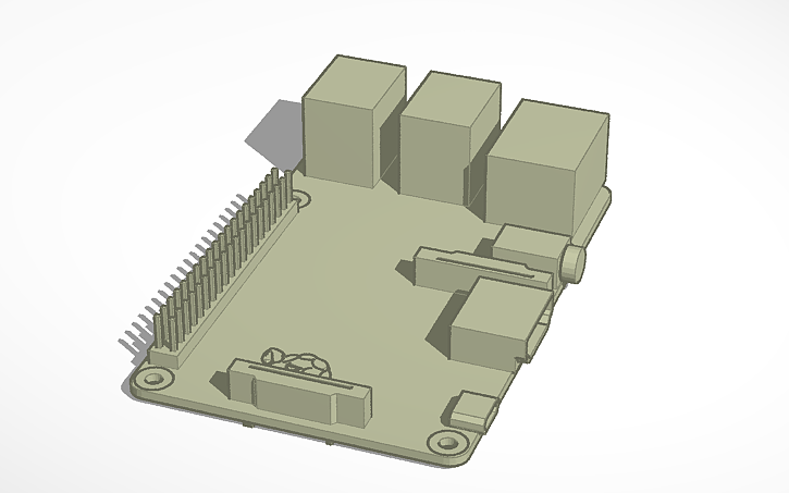 Raspberry Pi Cad/design 3D design raspberry pi - Tinkercad