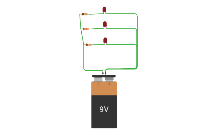 Circuit design parallel circuit - Tinkercad