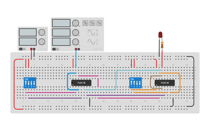 Circuit design JK FLIP FLOP - Tinkercad