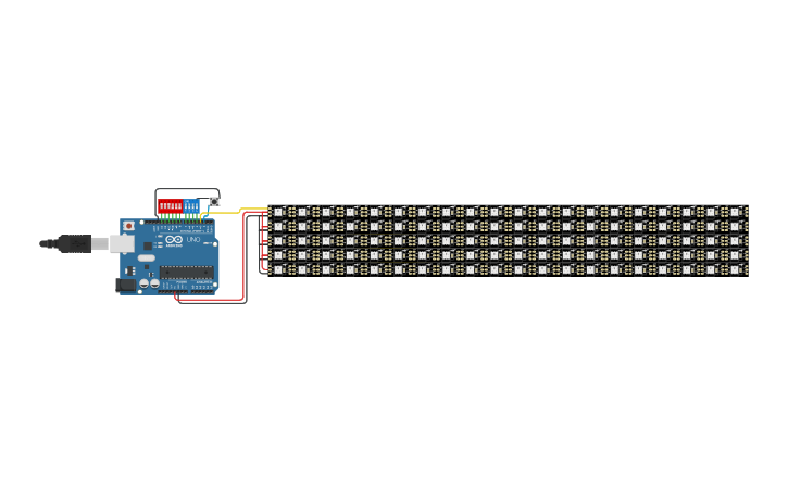 Circuit design Neopixel Matrix - Tinkercad