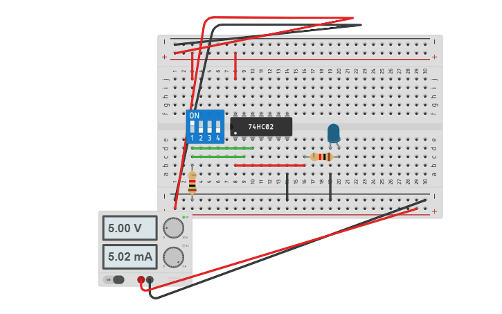Designing Not Gate Using Arduino Circuit design NOT Gate using NOR Gate - Tinkercad