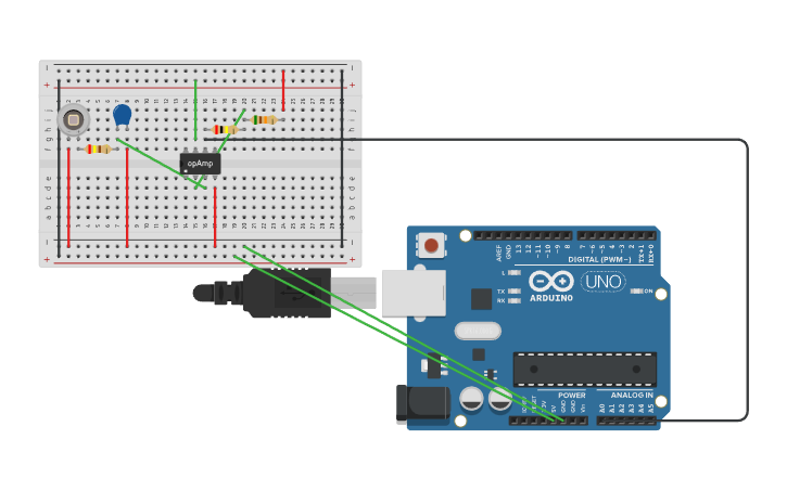 Diode Piclab Circuit design 9. Photo diode - Tinkercad