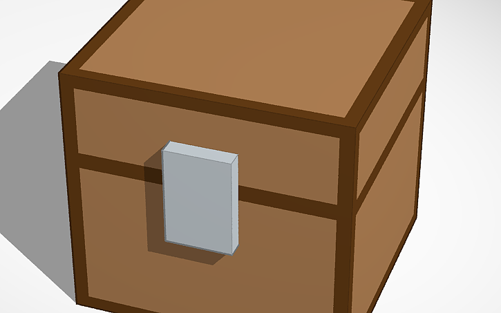 3D design Minecraft Chest - Tinkercad
