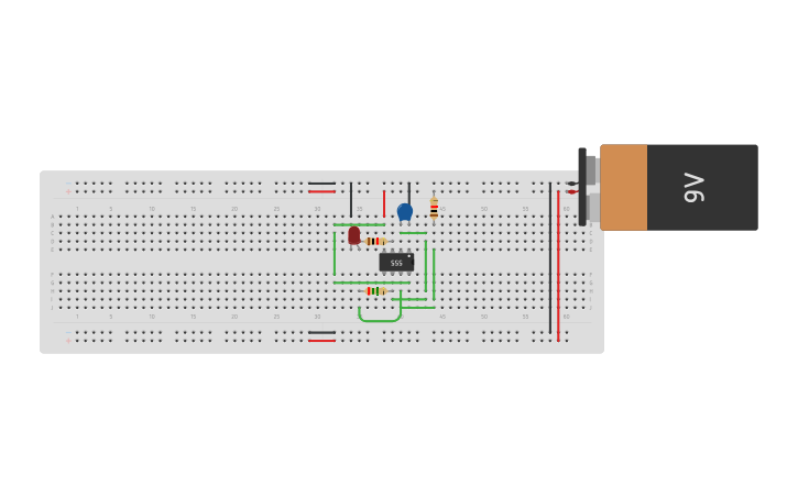 Circuit design 555 Clock - Tinkercad