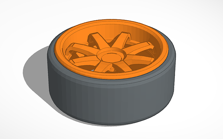 3D design roda mainan - Tinkercad