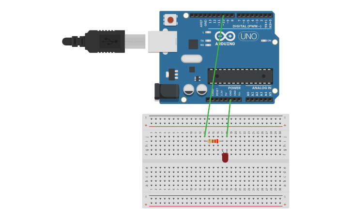 Circuit design Arduino Blinking LED - Tinkercad