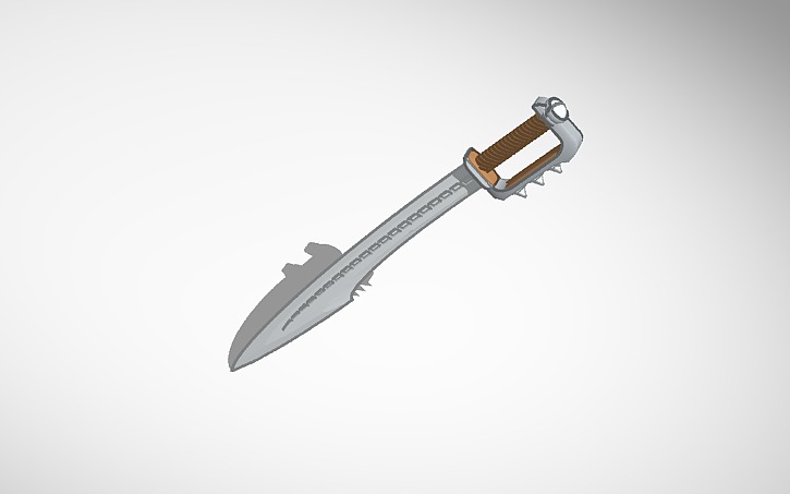 3D design Fantasy Cutlass V1 - October 2024 - Tinkercad