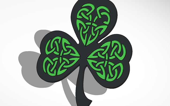 3D design Celtic Clover - Tinkercad