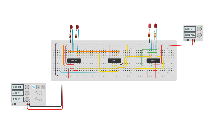 Circuit design Counter - Tinkercad