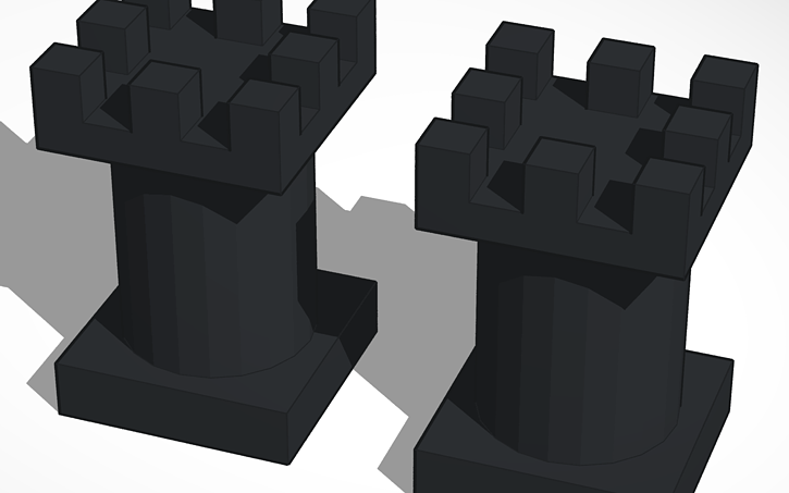 Solidworks Rook Design 3D design Rook (Chess) - Tinkercad