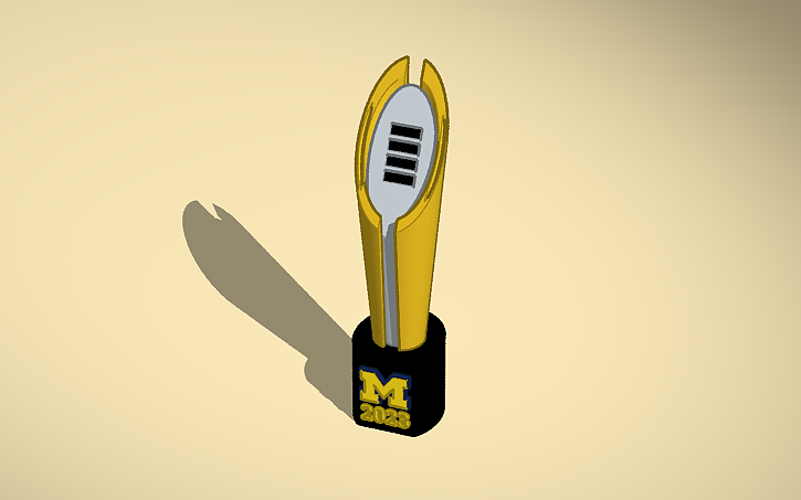 3D design National Championship Trophy - Tinkercad