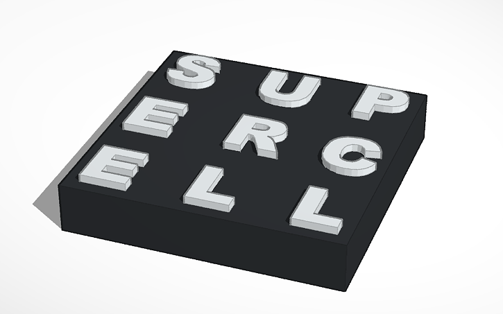 3D design Copy of supercell logo - Tinkercad