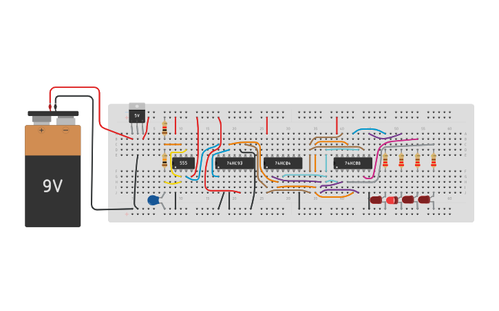 Circuit design Decoder 2 line to 4 line Phase 3 - Tinkercad