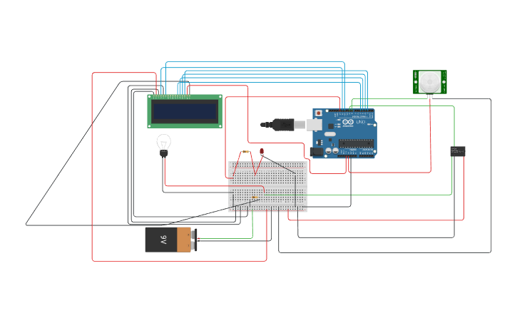 Circuit design Automatic Room Lights using Arduino and PIR Sensor ...