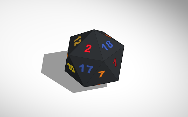 3D design d20 - Tinkercad