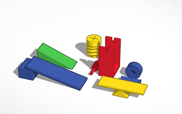 Simple Machine Cad 3D design 7 Simple machines - Tinkercad