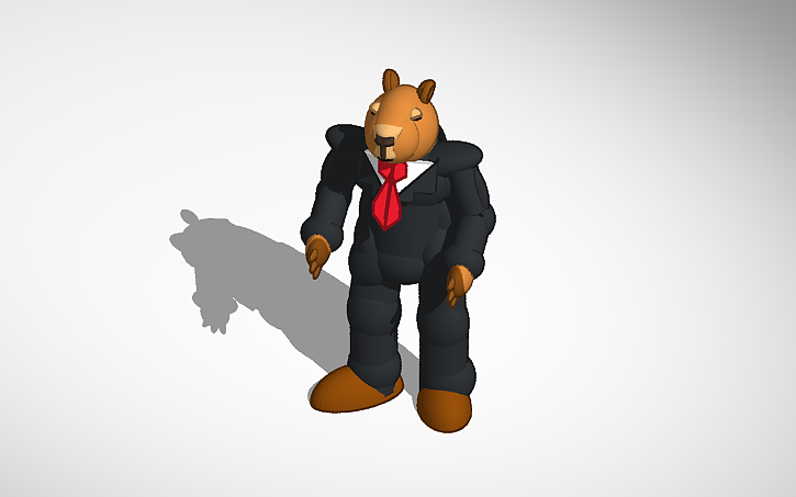 3D design business capybara - Tinkercad
