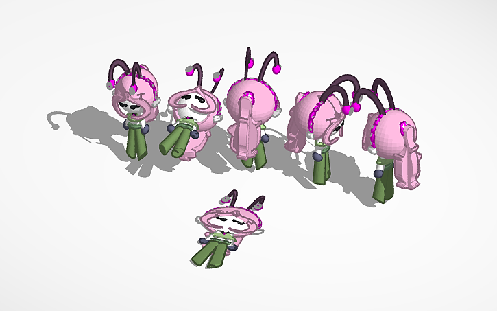 3D design bug qween - Tinkercad