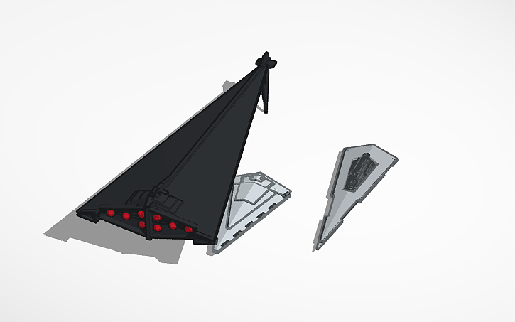 3D design Eclipse II class super star destroyer - Tinkercad