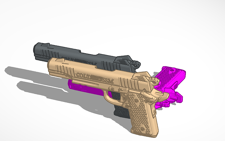 3D design Colt M1911 .45 - Tinkercad