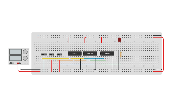Circuit design Group2_Expt6 - NOR-NOR - Tinkercad