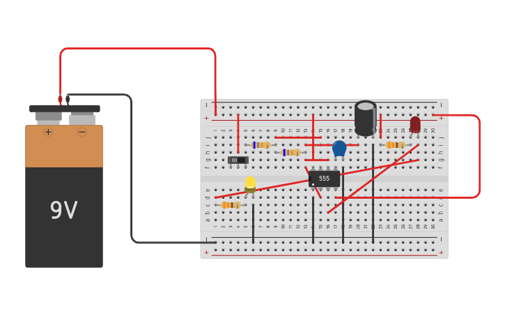 Circuit design LED - Tinkercad
