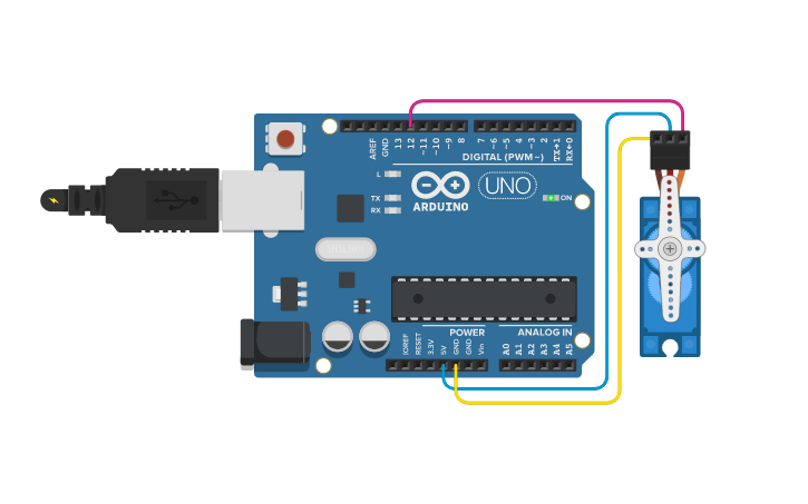 Circuit design Programa servo en Arduino 12D Daniel Santos - Tinkercad