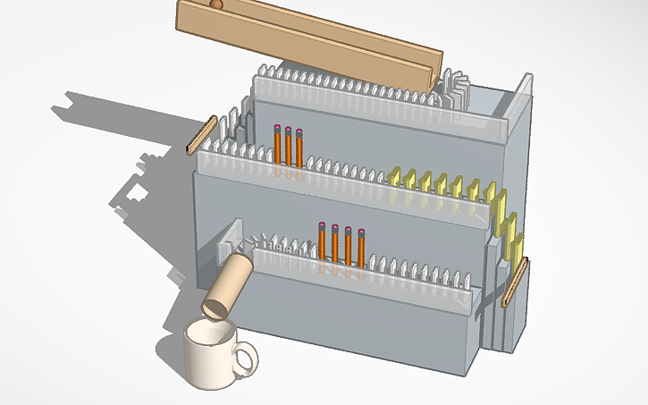 3D design Rube Goldberg - Tinkercad