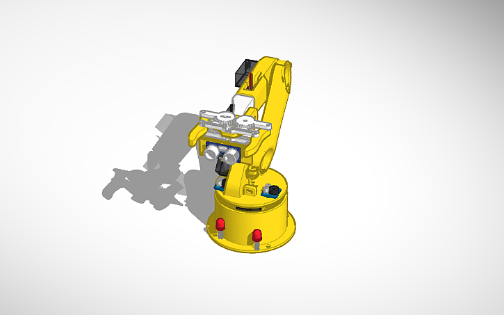 3D design Arm Robot 3 DOF, End Effector Pencapit - Tinkercad