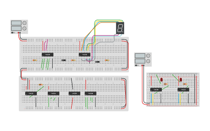 Circuit design 2.4.1 Date of Birth Combinational Logic - Tinkercad
