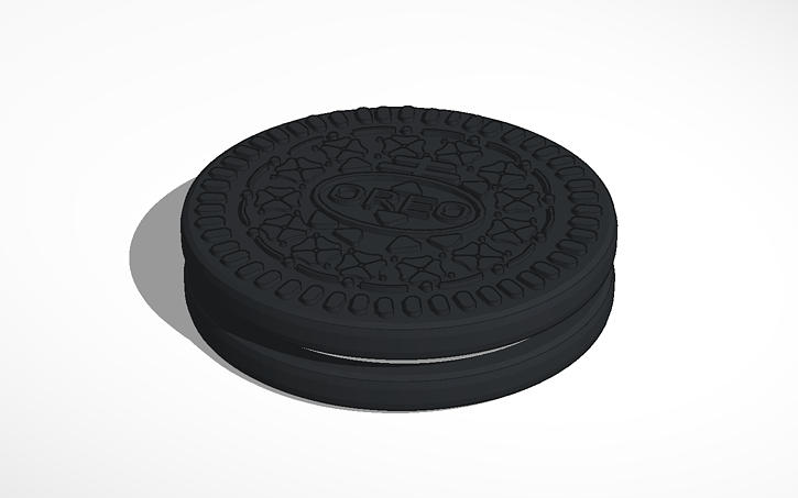 3D design oreo clicker fidget - Tinkercad