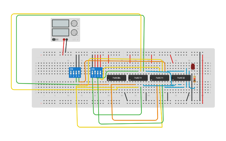 Circuit design Multiplxer - Tinkercad