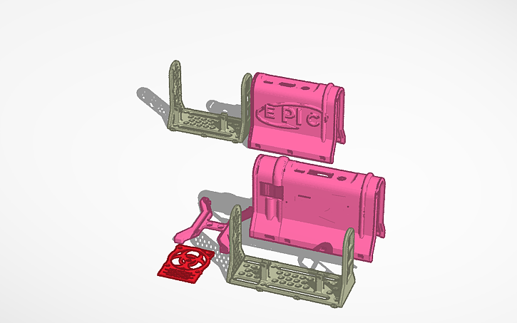 3D design Remix ePIc Pi4 raspberry case - Tinkercad