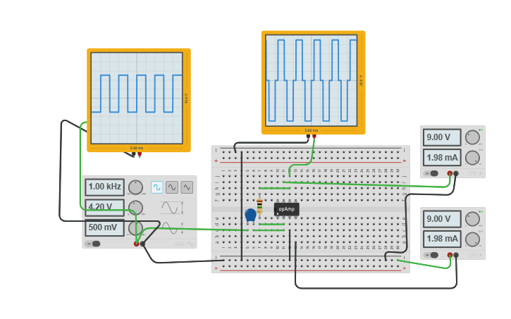 Circuit design DIFFERENTIATOR - Tinkercad