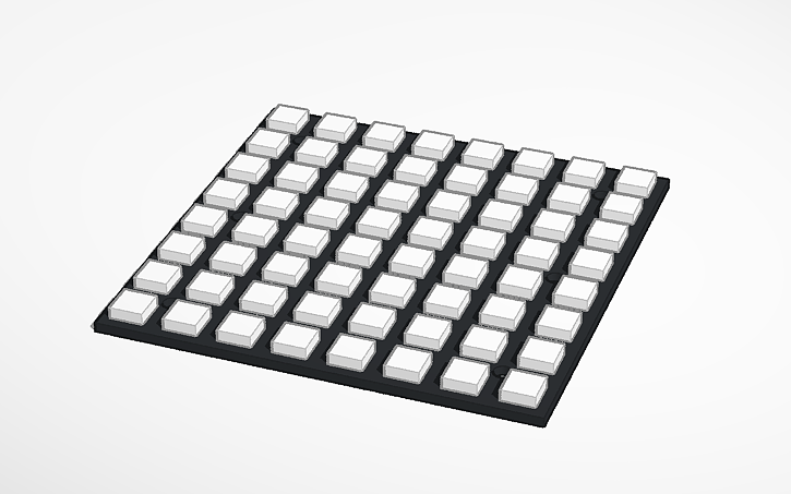 3D design 8x8 led matrix - Tinkercad