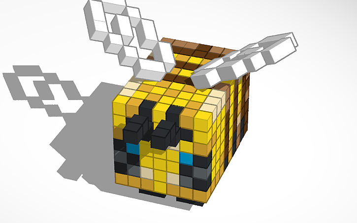 3D design Minecraft bee - Tinkercad