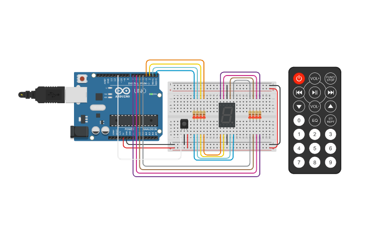 Circuit design Infrared Remote Control - Tinkercad