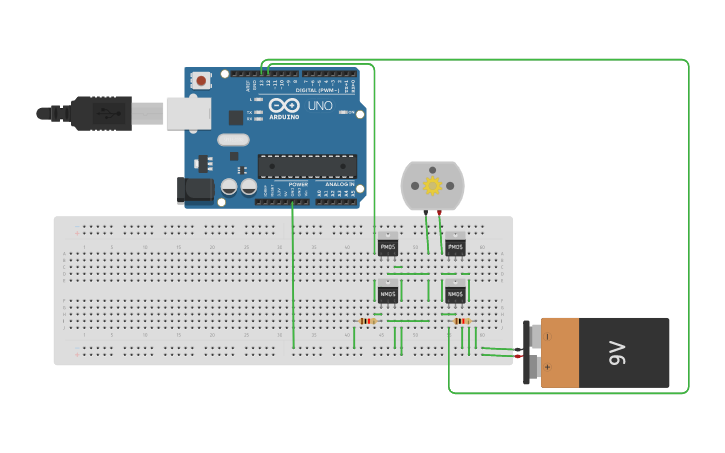 Circuit Design Arduino MOSFET H Bridge Tinkercad circuit-design-arduino-mosfet-h-bridge-tinkercad
