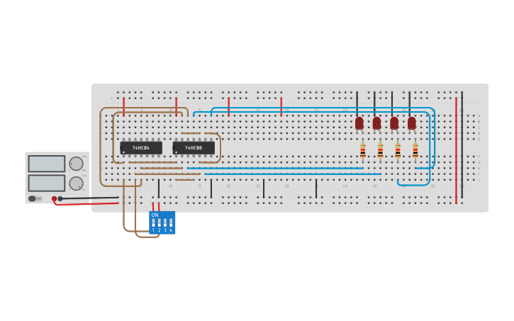 Circuit design Demultiplexer - Tinkercad
